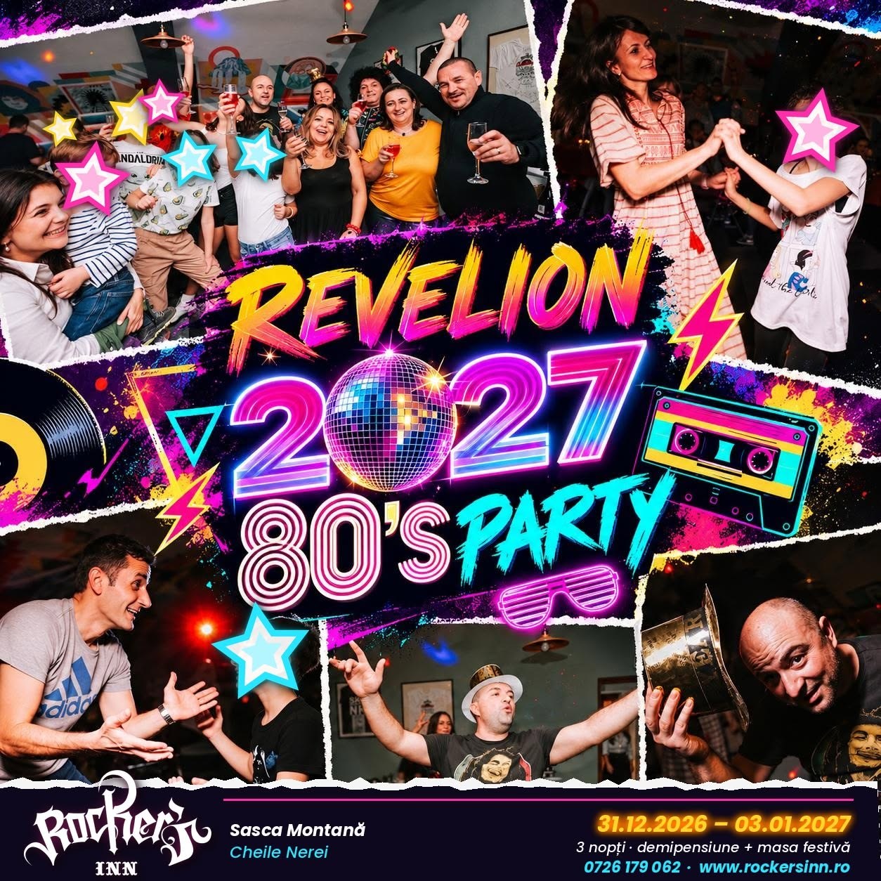 Revelion 2027 — 80's Party la Rocker's Inn, 31.12.2026 – 03.01.2027